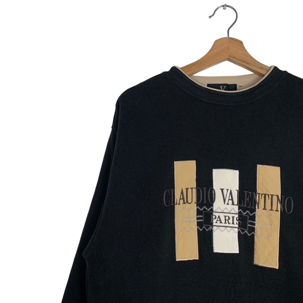 Gianni Valentino CLAUDIO VALENTINO PARIS Big Logo Sweatshirts #0763-C35 Size US M / EU 48-50 / 2 - 6 Thumbnail