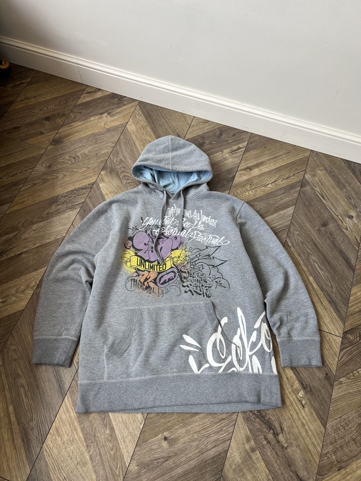 Ecko Unltd. Vintage Ecko Overprinted Streetwear Hoodie Size US XL / EU 56 / 4 - 1 Thumbnail