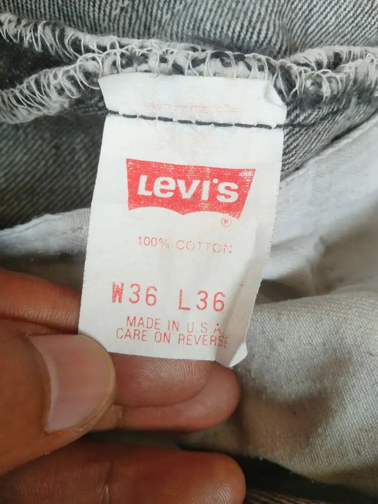 Levi's 80s Vintage Levi's 501 Black Made In USA Jeans 36x36 Size US 36 / EU 52 - 9 Thumbnail