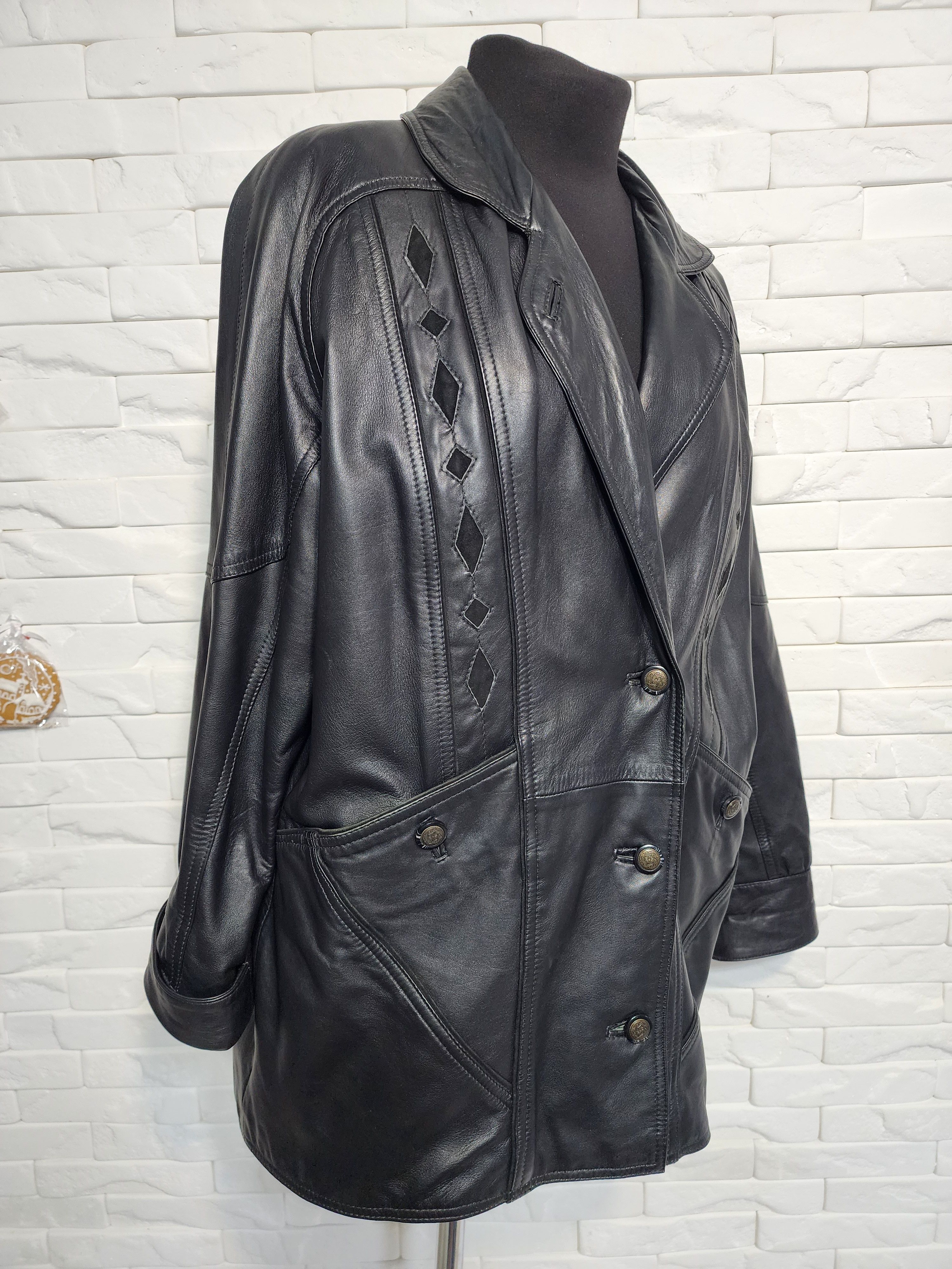 Other Black Genuine Leather Jacket: Women's Elegant Style Size XXL / US 16-18 / IT 52-54 - 2 Thumbnail