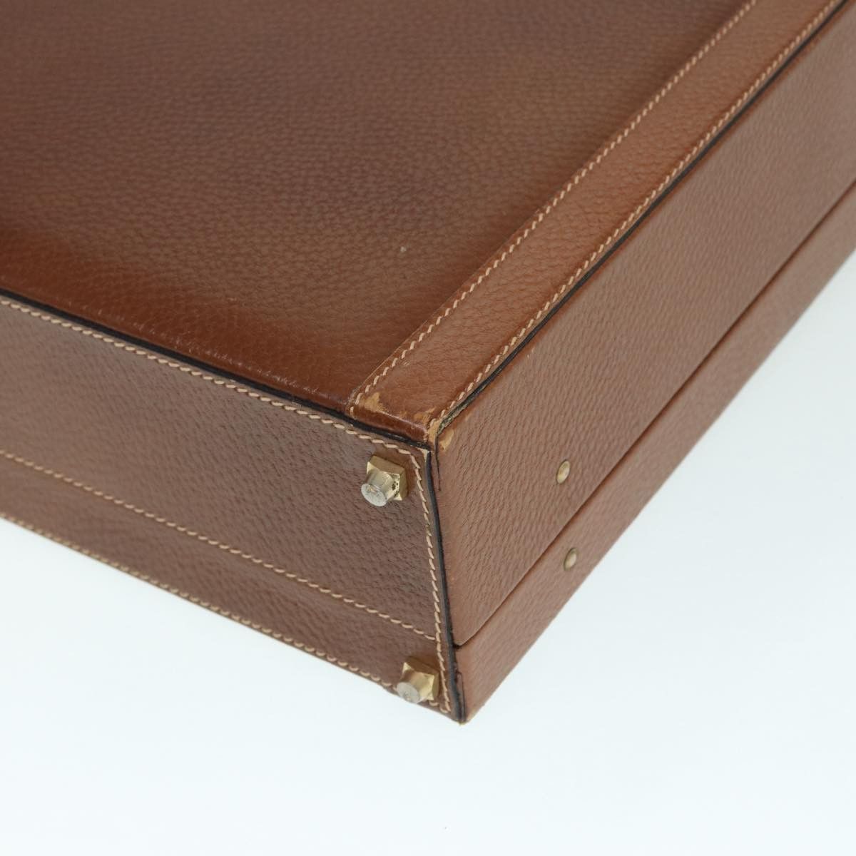 Loewe LOEWE Anagram Attache Case Trunk Leather Brown Gold Size ONE SIZE - 9 Thumbnail