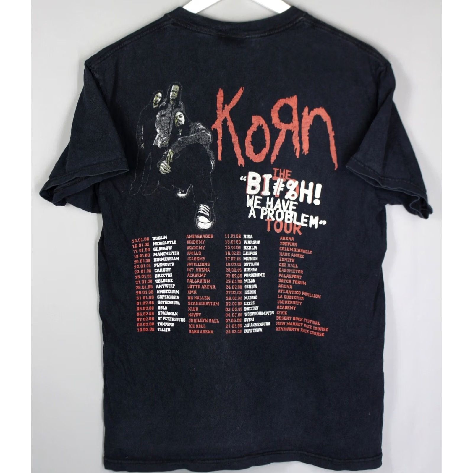 Haven VINTAGE KORN SHIRT '' BITCH WE HAVE A PROBLEM '' TOUR EUROPEAN 2008 M Black Mens Size US M / EU 48-50 / 2 - 6 Thumbnail