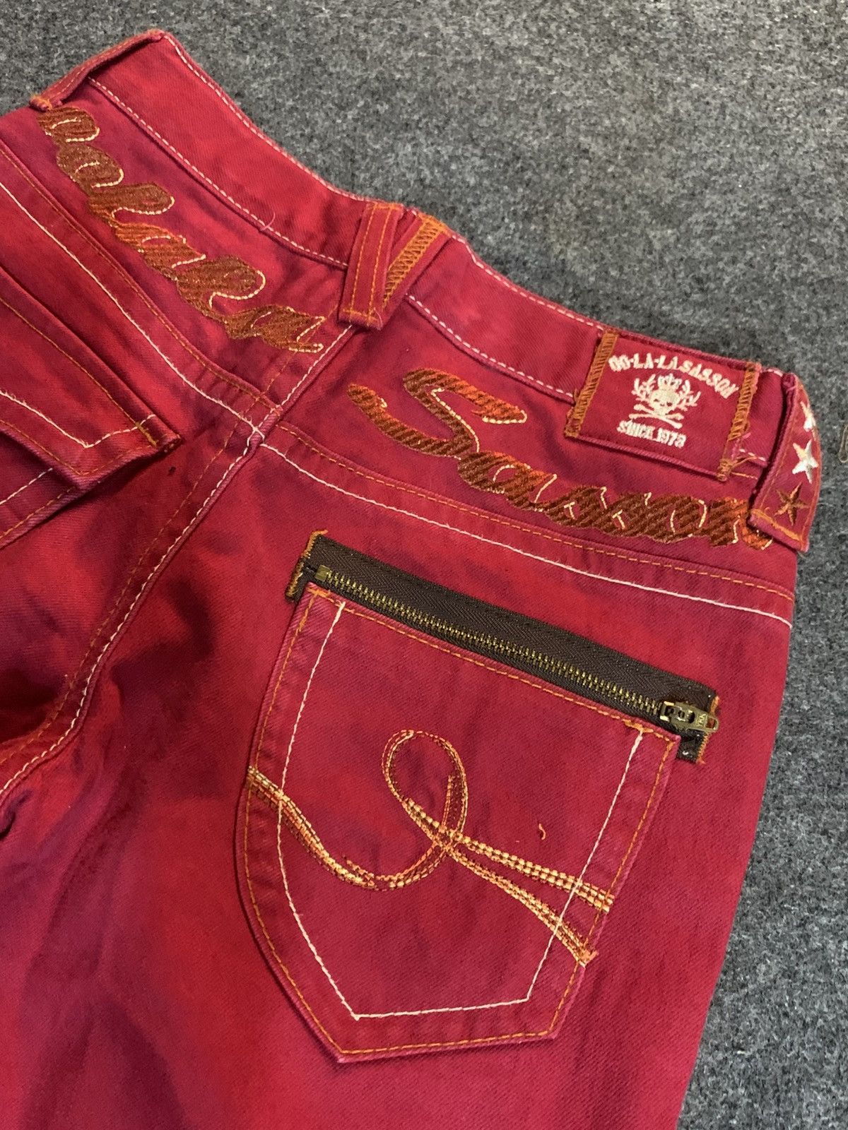 GOSTAR DE FUGA × If Six Was Nine × Japanese Brand Flare laces jeans oolalasasson japanese style 27x30 Size US 27 - 7 Thumbnail
