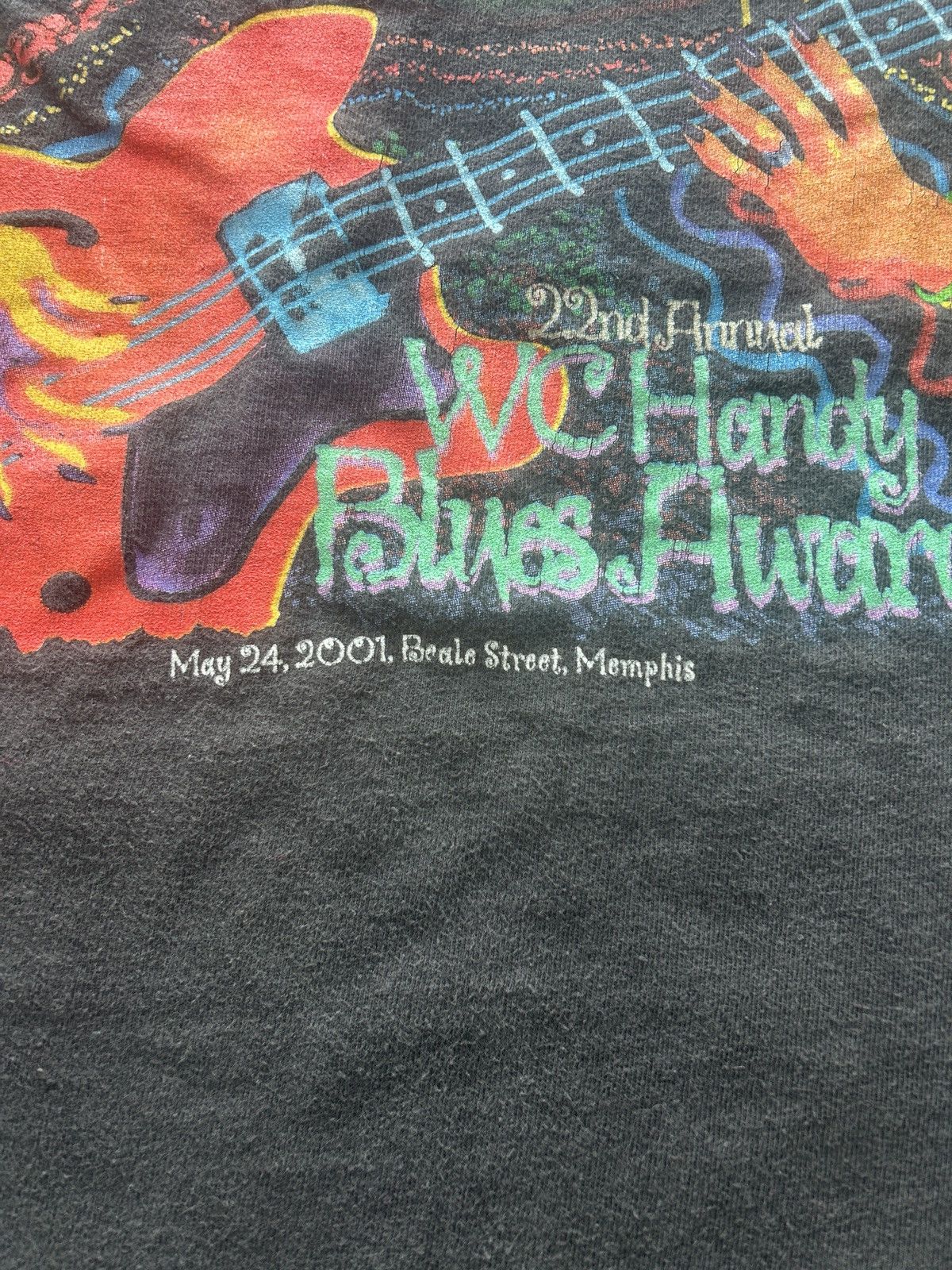 Hanes × Vintage Vintage Y2K Faded Black Blues Awards Graphic Tee Beale St Size US XL / EU 56 / 4 - 4 Thumbnail