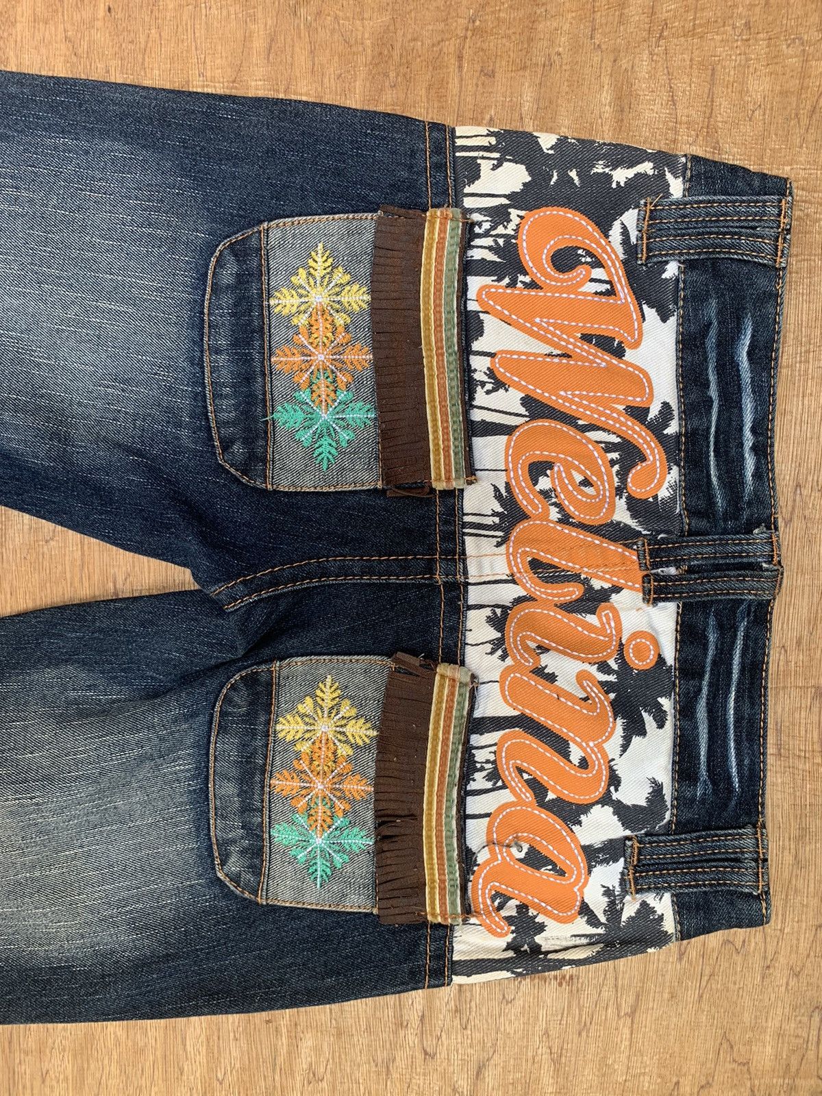 Hysteric Glamour × Japanese Brand × Vintage Blue Moon Blue Welina Flare Inspired by Hysteric Glamour Size US 29 - 13 Thumbnail