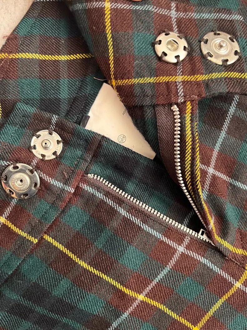 Comme des Garcons Comme Des Garcons size S Dark green checked wool wide-leg Size 24" / US 00 / IT 34 - 2 Thumbnail