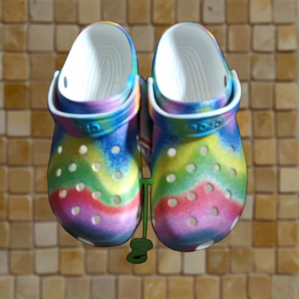 Crocs NEW CROCS CLASSIC TIE DYE CLOGS ADULT SIZE M 10 W 12 MENS SLIP ON SPRAY Size US 11 / IT 41 - 1 Preview