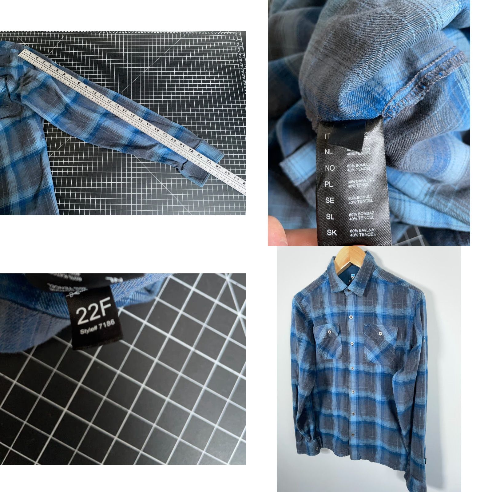 Vintage VINTAGE? No. Kuhl Dillingr Flannel Shirt Mens Large Blue Plaid Cotton-Tencel 7186 Long Sleeve Button-Up Fall Winter Casual Workwear Mens Size US L / EU 52-54 / 3 - 8 Thumbnail