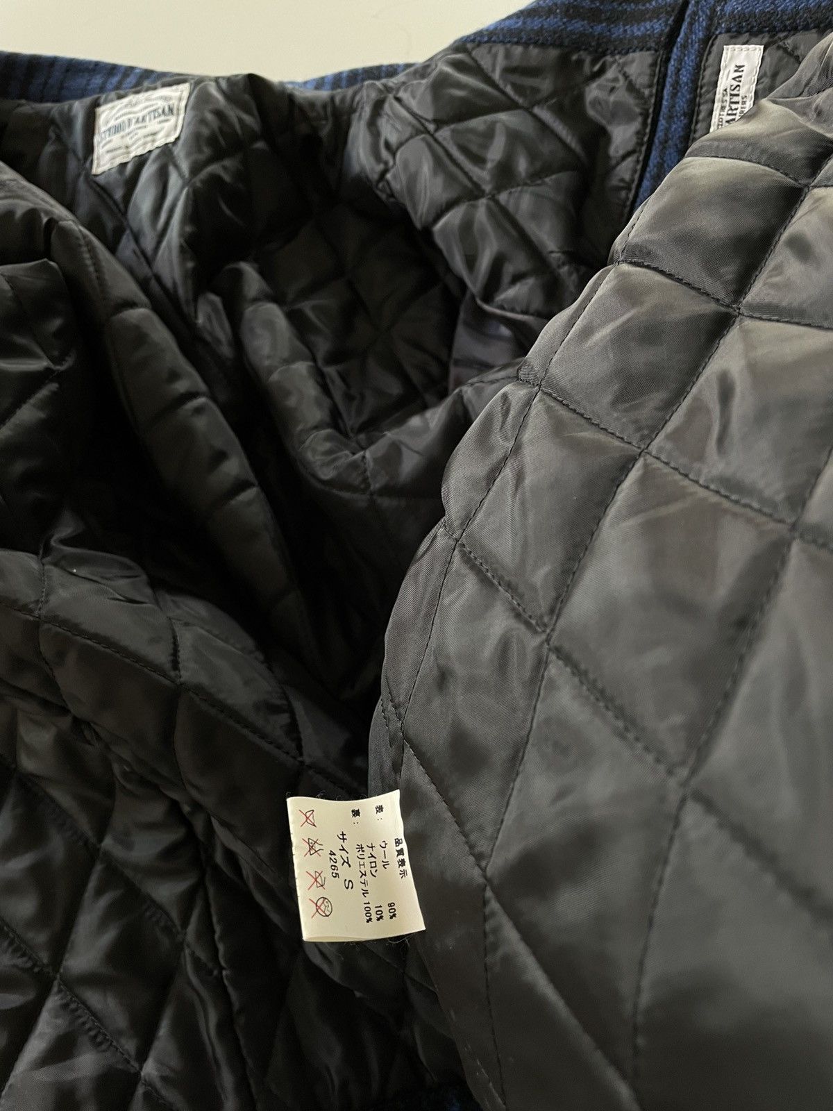 Studio D'Artisan Studio D'Artisan Blue Wool Check Zip Jacket - Size Small Size US S / EU 44-46 / 1 - 5 Thumbnail