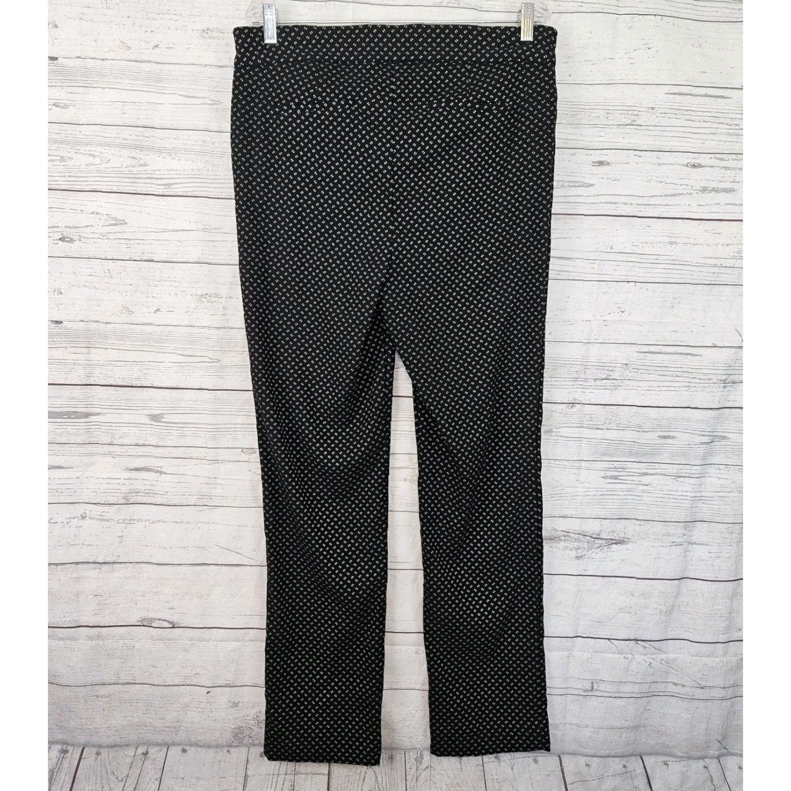 Vintage Chico's Womens Pants 14 Dress Pants High Rise Black Rayon Blend Pull On 30 Inseam Womens Size 36" / US 14 / IT 50 - 3 Thumbnail