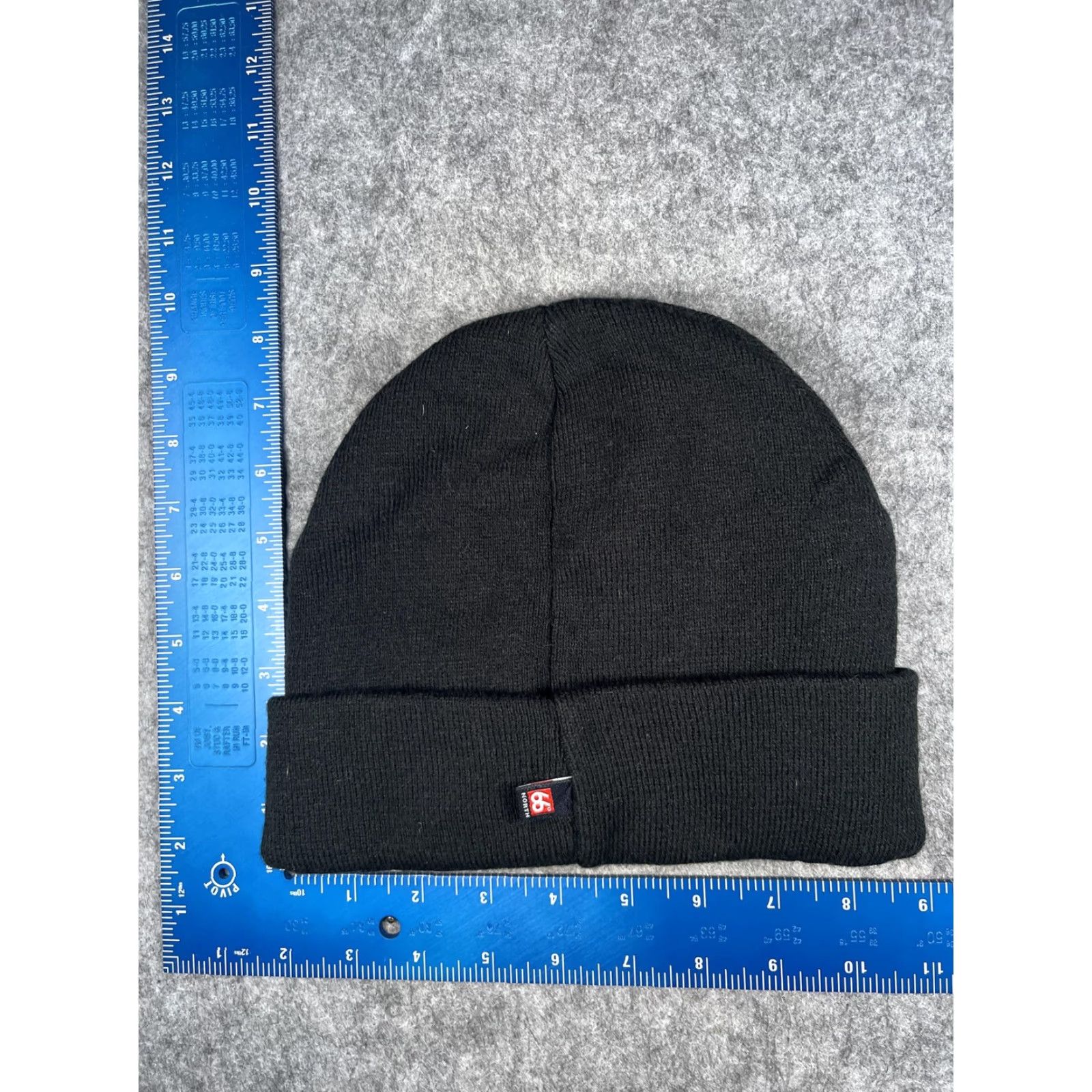 Vintage TRUENORTH Beanie Mens One Size Black Knit Cuffed Logo Stretch Winter Warm Size ONE SIZE - 4 Thumbnail