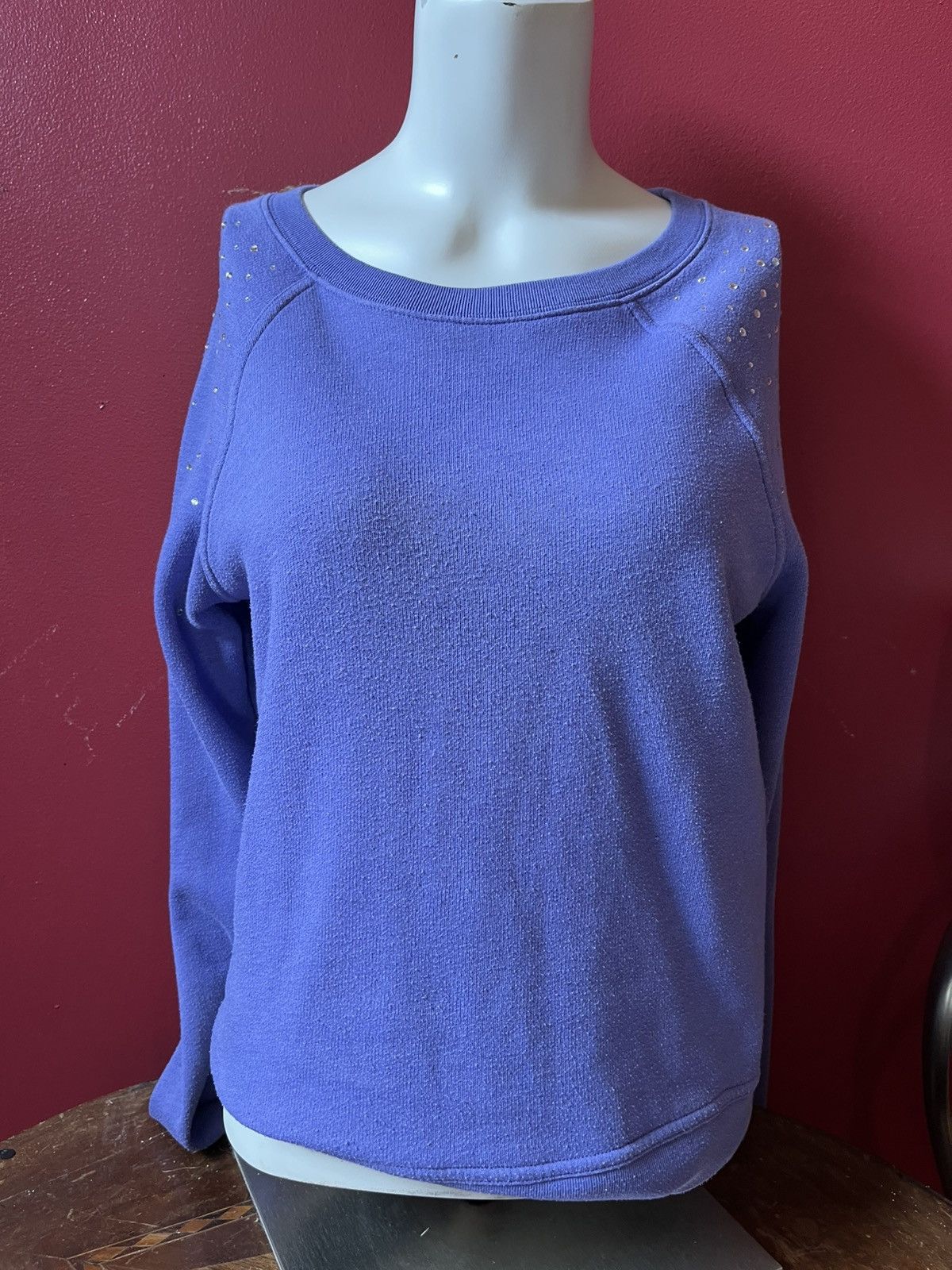 Victoria's Secret Victorias Secret Pink Purple Bedazzled Crew XSmall Size XS / US 0-2 / IT 36-38 - 1 Thumbnail