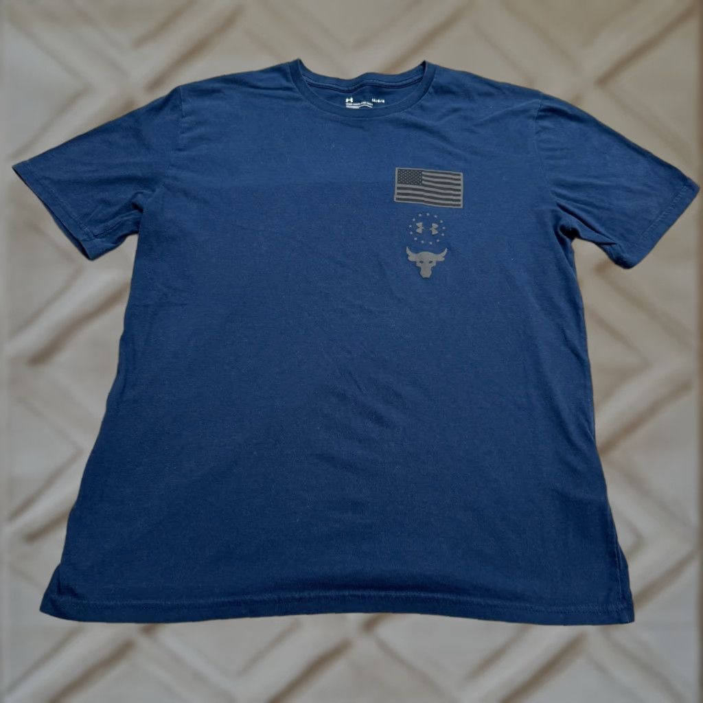 Under Armour VINTAGE Under Armour HeatGear T-Shirt Men's Large Blue Activewear Crew Neck Sports Tee Size US L / EU 52-54 / 3 - 1 Thumbnail