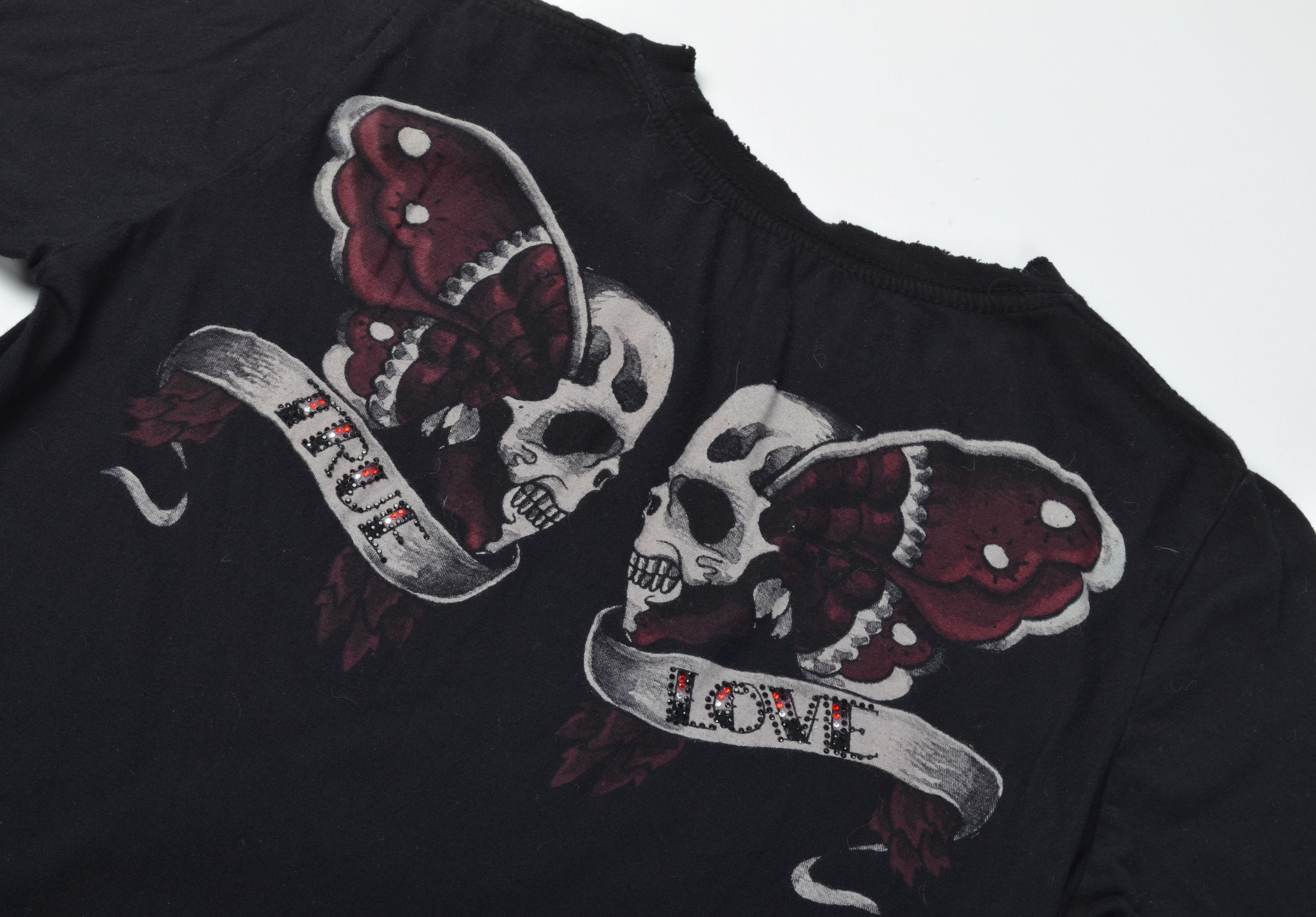 Affliction Sinful by Affliction Y2K Grunge Rhinestone Distressed Top Size M / US 6-8 / IT 42-44 - 10 Thumbnail