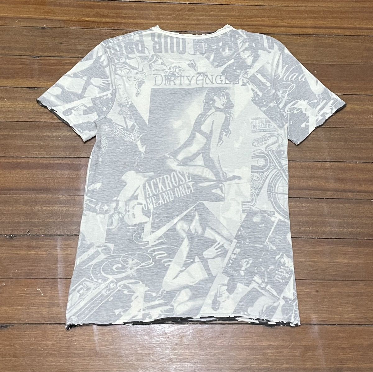 Japanese Brand Rare Vintage Japanese Brand Jackrose Fullprint T-shirt 2000s Size US S / EU 44-46 / 1 - 2 Thumbnail