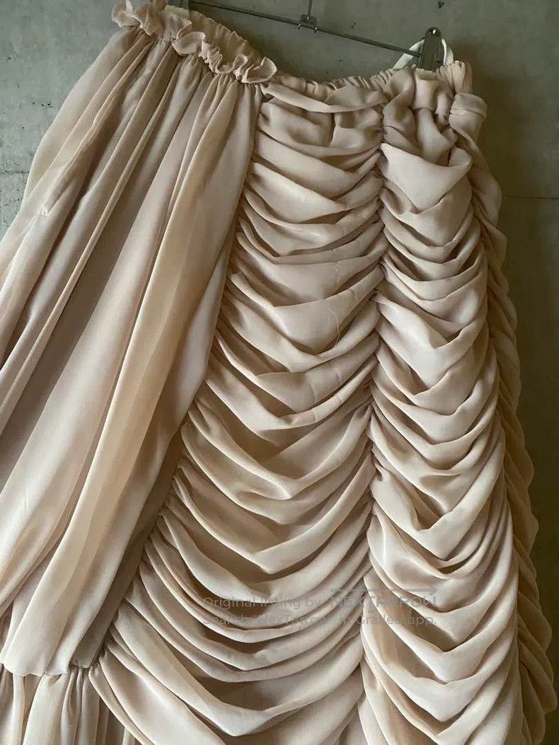 Comme des Garcons Comme Des Garcons size XS Beige vintage pleated skirt Size 23" - 3 Thumbnail