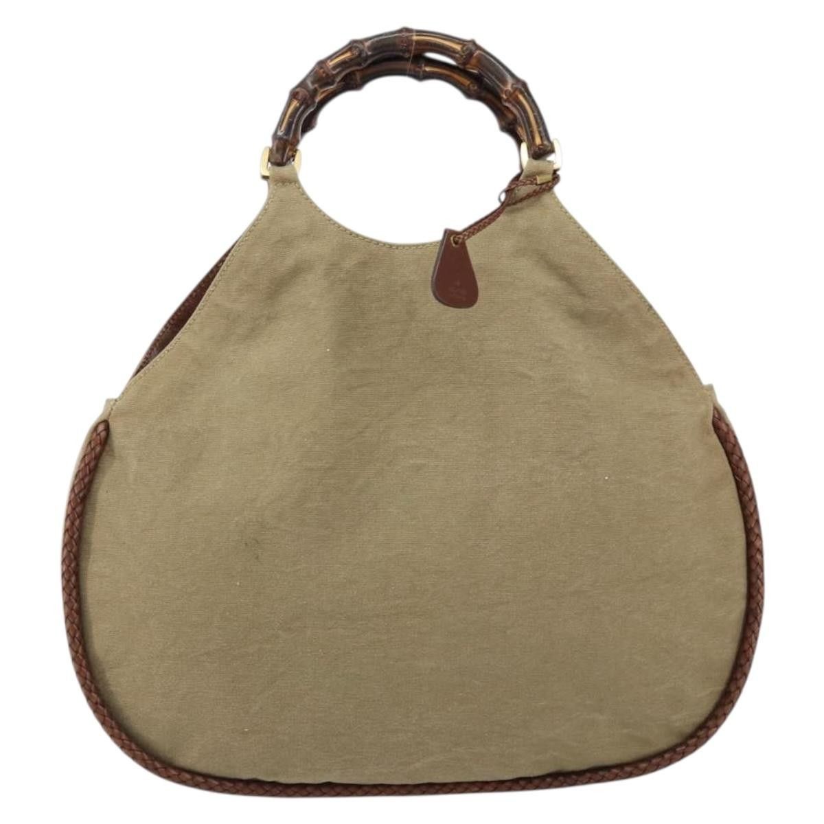 Gucci Gucci Vintage Bamboo Hobo Canvas Size ONE SIZE - 1 Thumbnail
