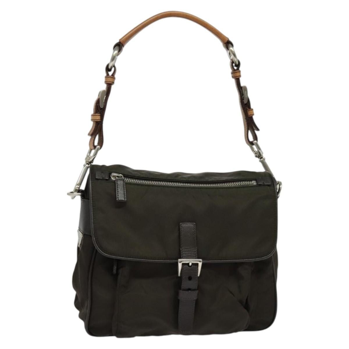 Prada PRADA Shoulder Bag Nylon Khaki Silver Size ONE SIZE - 1 Thumbnail