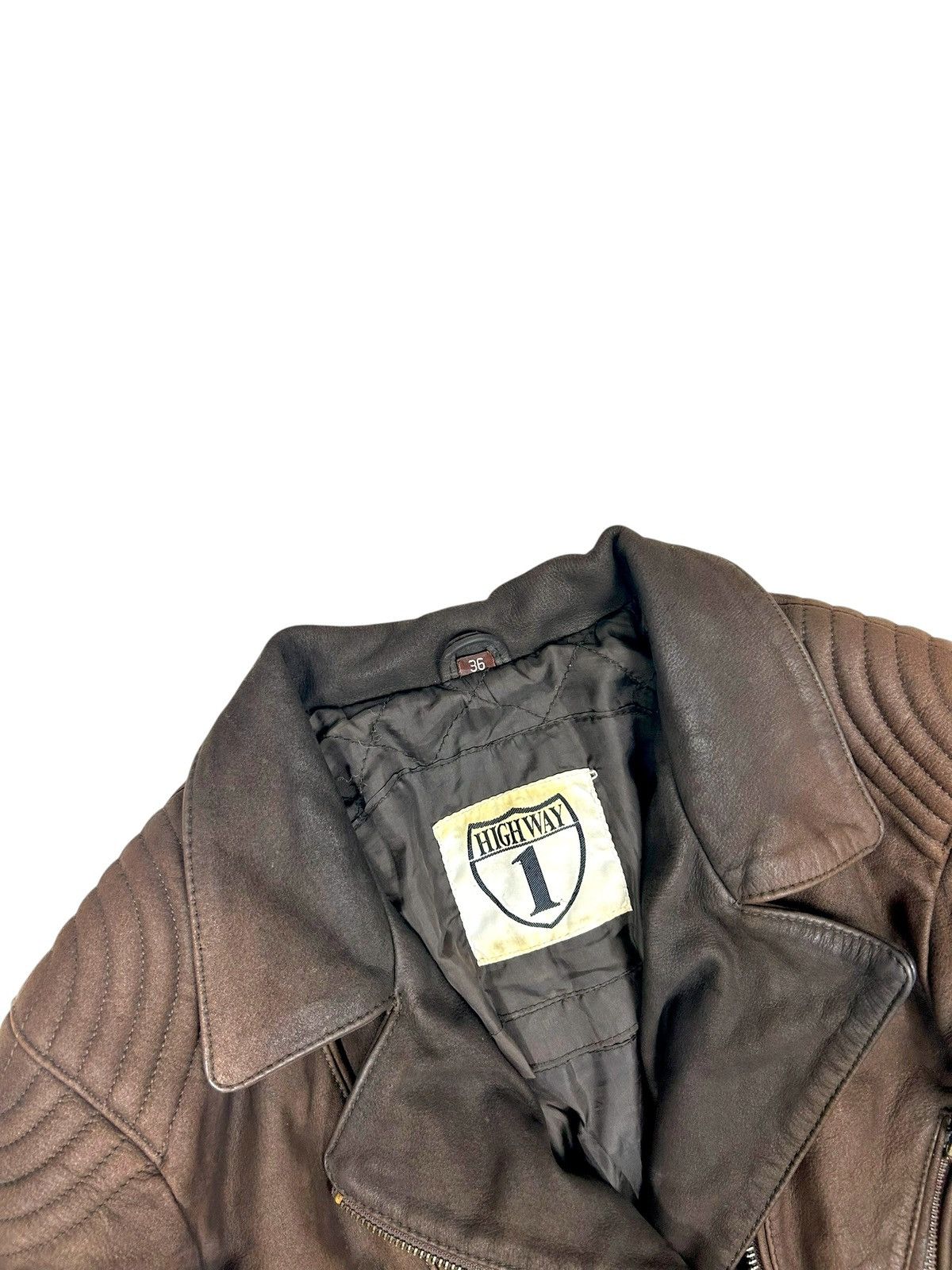 Genuine Leather Vintage Brown Biker Avantgarde Leather Jacket Size XS / US 0-2 / IT 36-38 - 4 Thumbnail