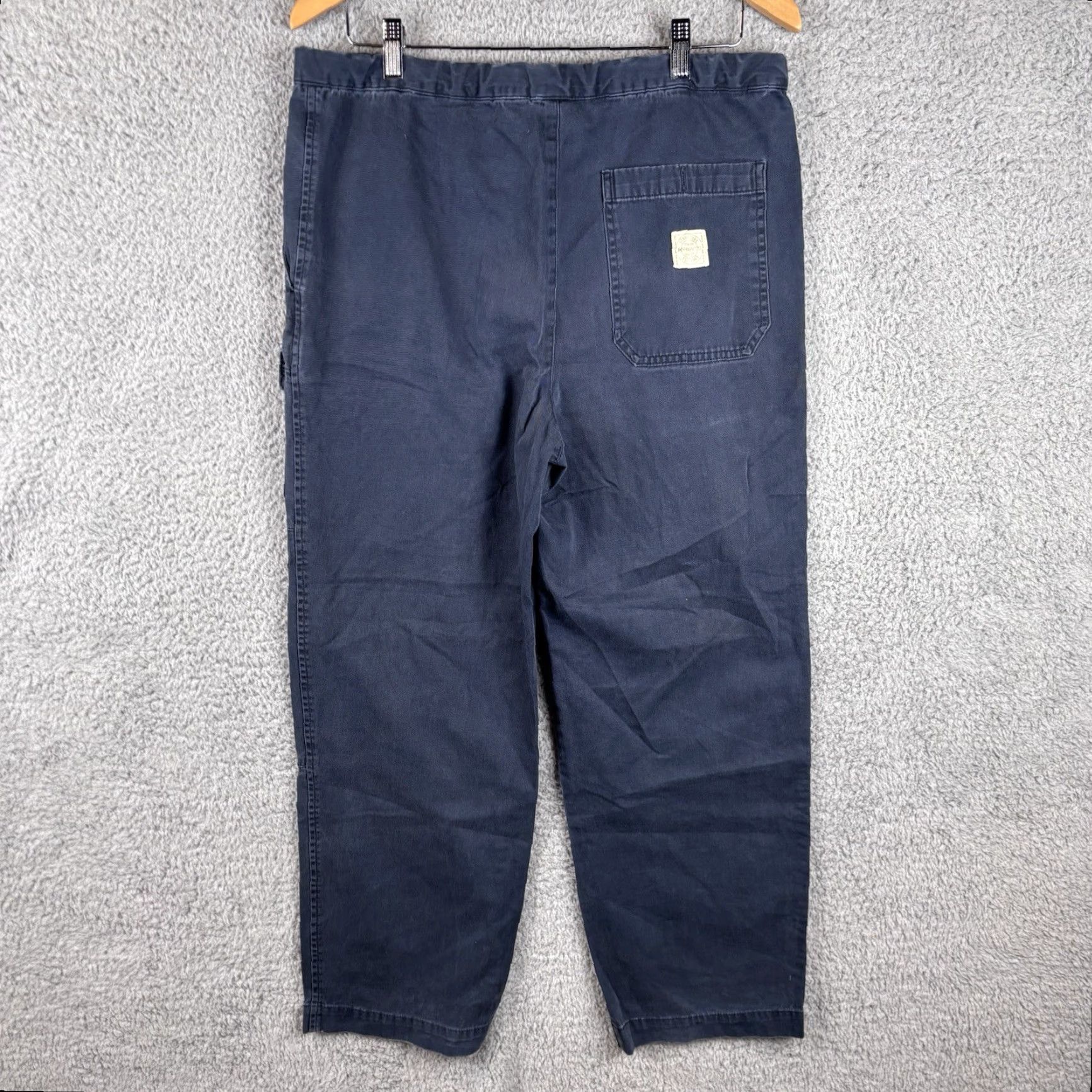 Vintage VINTAGE Structure Pants Mens L Blue Drawstring Baggy Cargo Pockets Skater Y2K Size US 31 - 4 Thumbnail