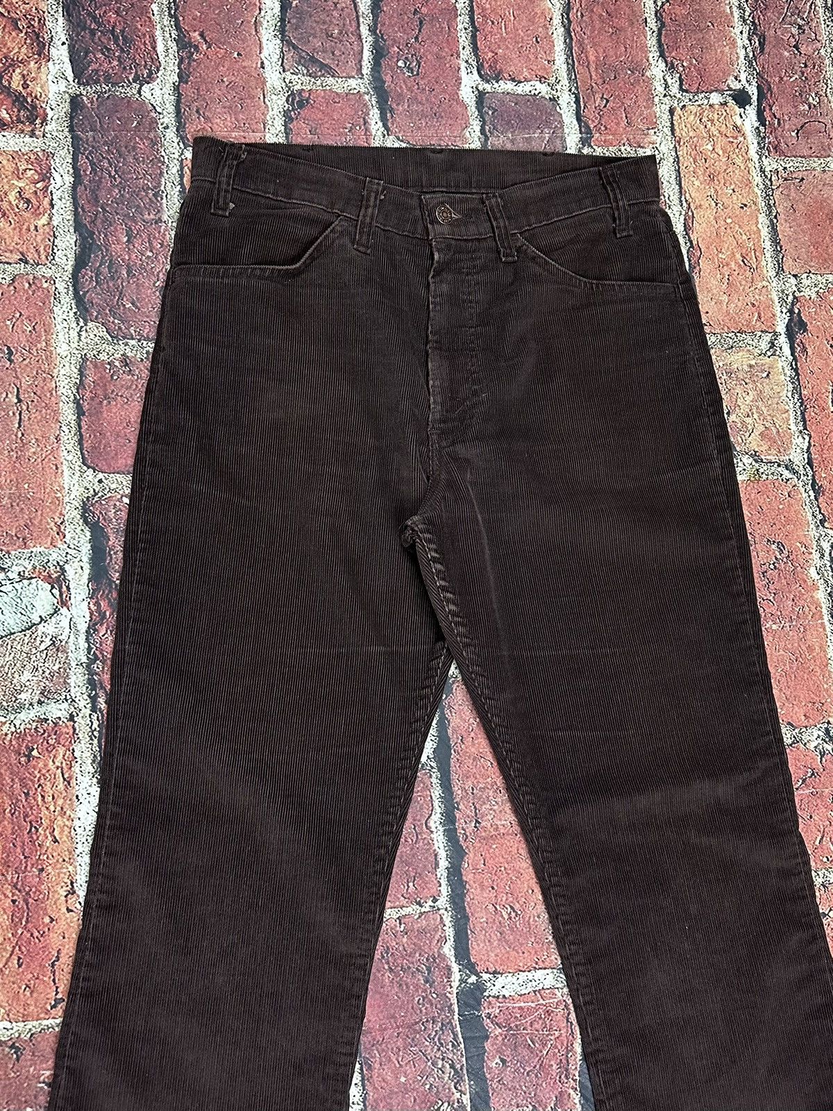 Levi's Vintage Levis 519 Corduroy Pants Talon 80s 33x30 Bootcut Size US 33 - 3 Thumbnail