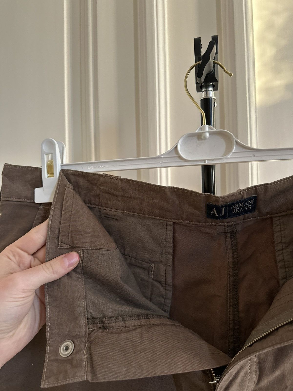 Armani Vintage Armani Jeans Collection Army Brown Baggy Cargo Pants Size US 36 / EU 52 - 6 Thumbnail