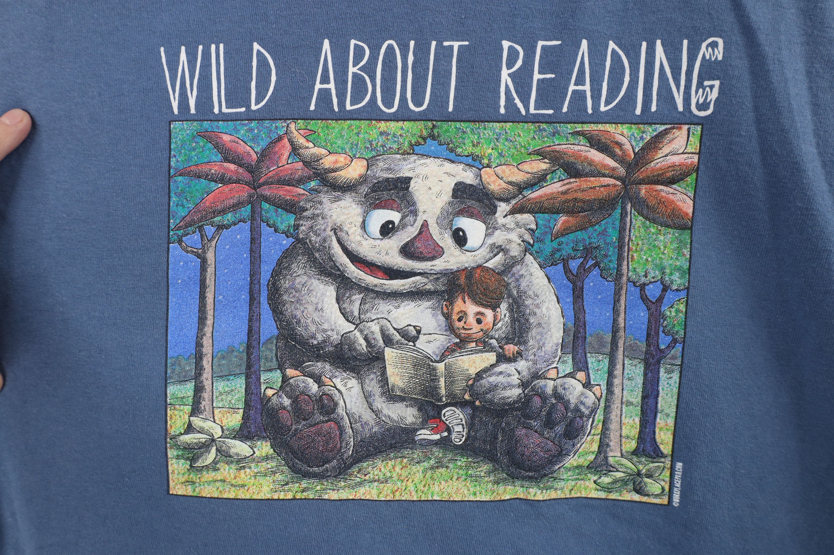 Vintage Vintage Y2K Where The Wild Things Are Reading T-Shirt Blue Size L / US 10 / IT 46 - 4 Thumbnail