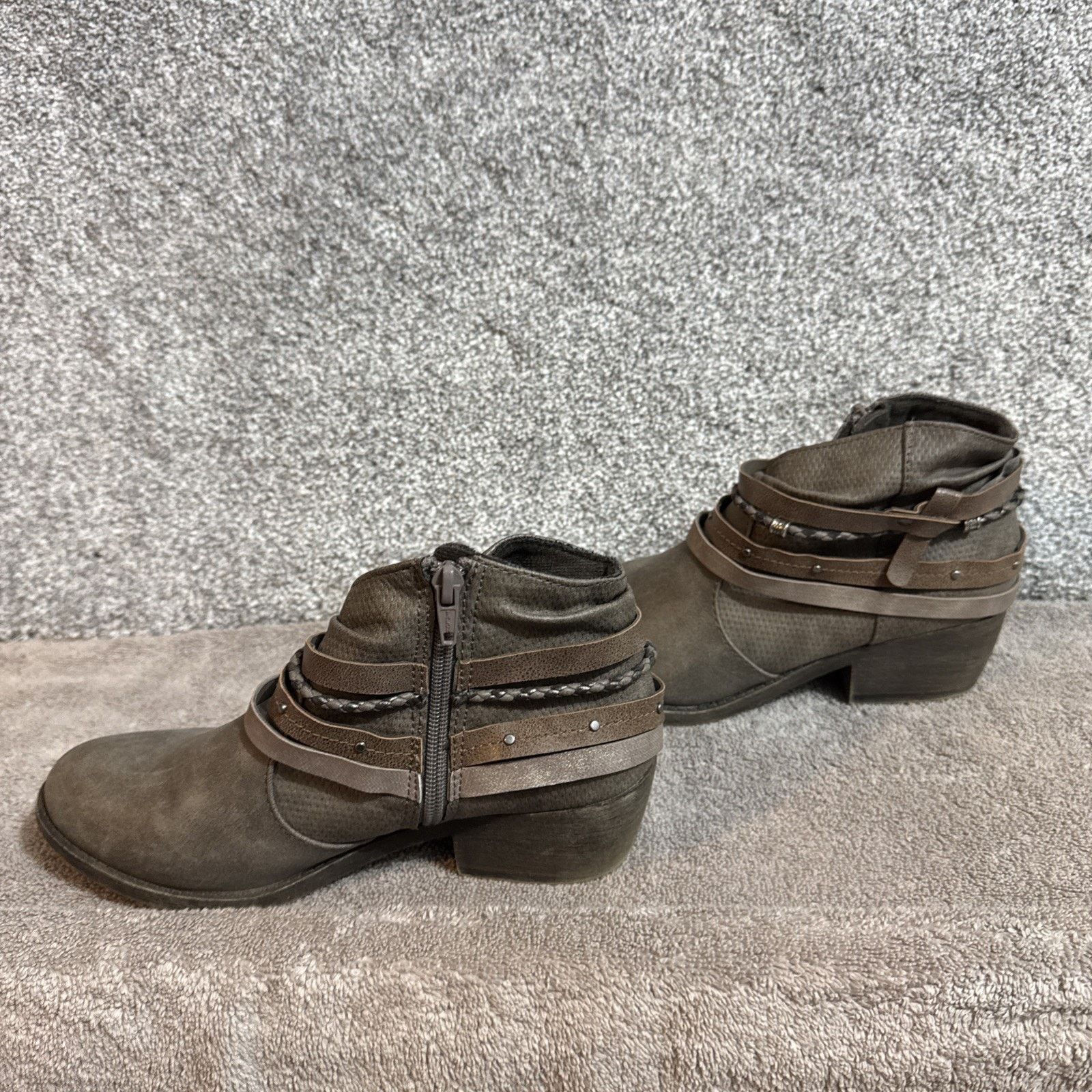 Other Retro Y2K SO Ankle Boots Womens 8 Boho Biker Faux Leather Size US 8 / IT 38 - 2 Thumbnail