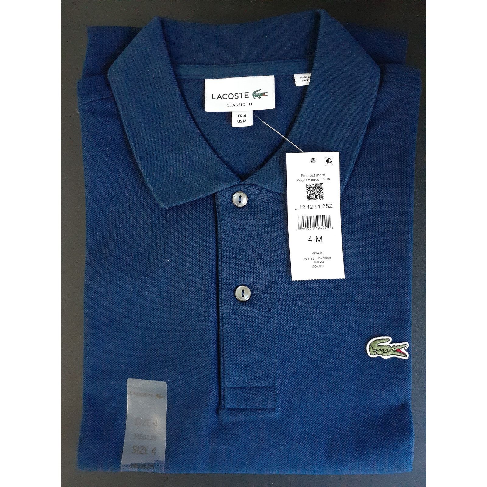 Lacoste Lacoste Mens Legacy Short Sleeve Pique PoloShirt Ship Blue M Size US M / EU 48-50 / 2 - 2 Thumbnail