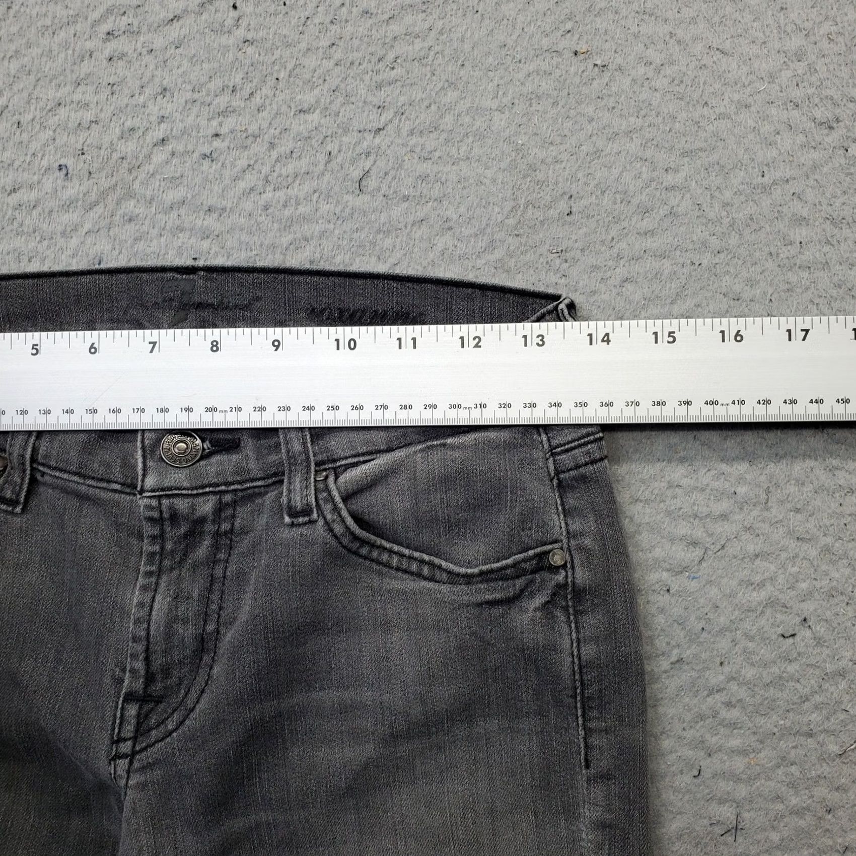 7 For All Mankind 7 For All Mankind Roxanne Jeans Women 25 Gray Denim 5-Pocket Skinny Leg Vintage: No Size 42" / US 20 - 6 Thumbnail