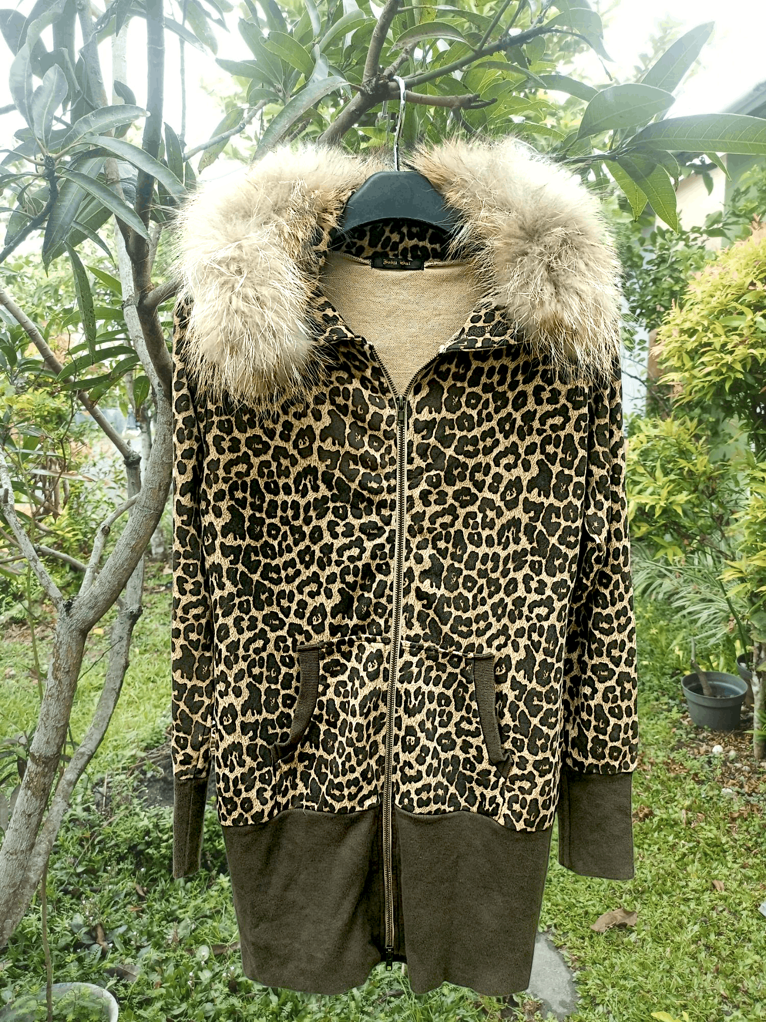 Japanese Brand JOKY GAL Leopard Print Fur Zipper Hoodie Size US S / EU 44-46 / 1 - 24 Thumbnail