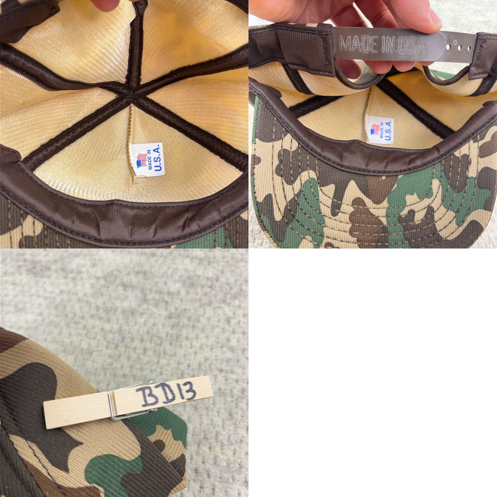 Vintage VINTAGE Camo Trucker Hat Cap SnapBack Made In USA 80s 90s Northern Engraving Size ONE SIZE - 8 Thumbnail