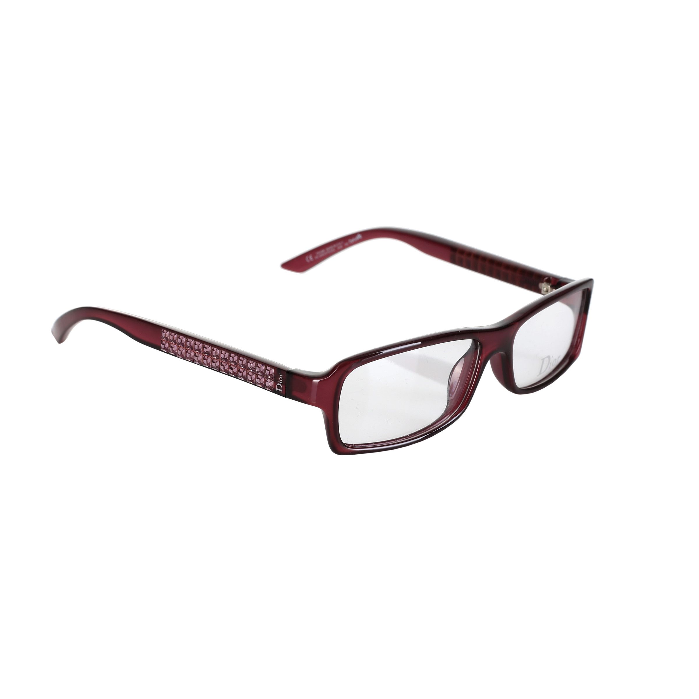 Christian Dior Monsieur Christian Dior '00s Transparent Pink Crystal Frame Glasses Size ONE SIZE - 1 Thumbnail