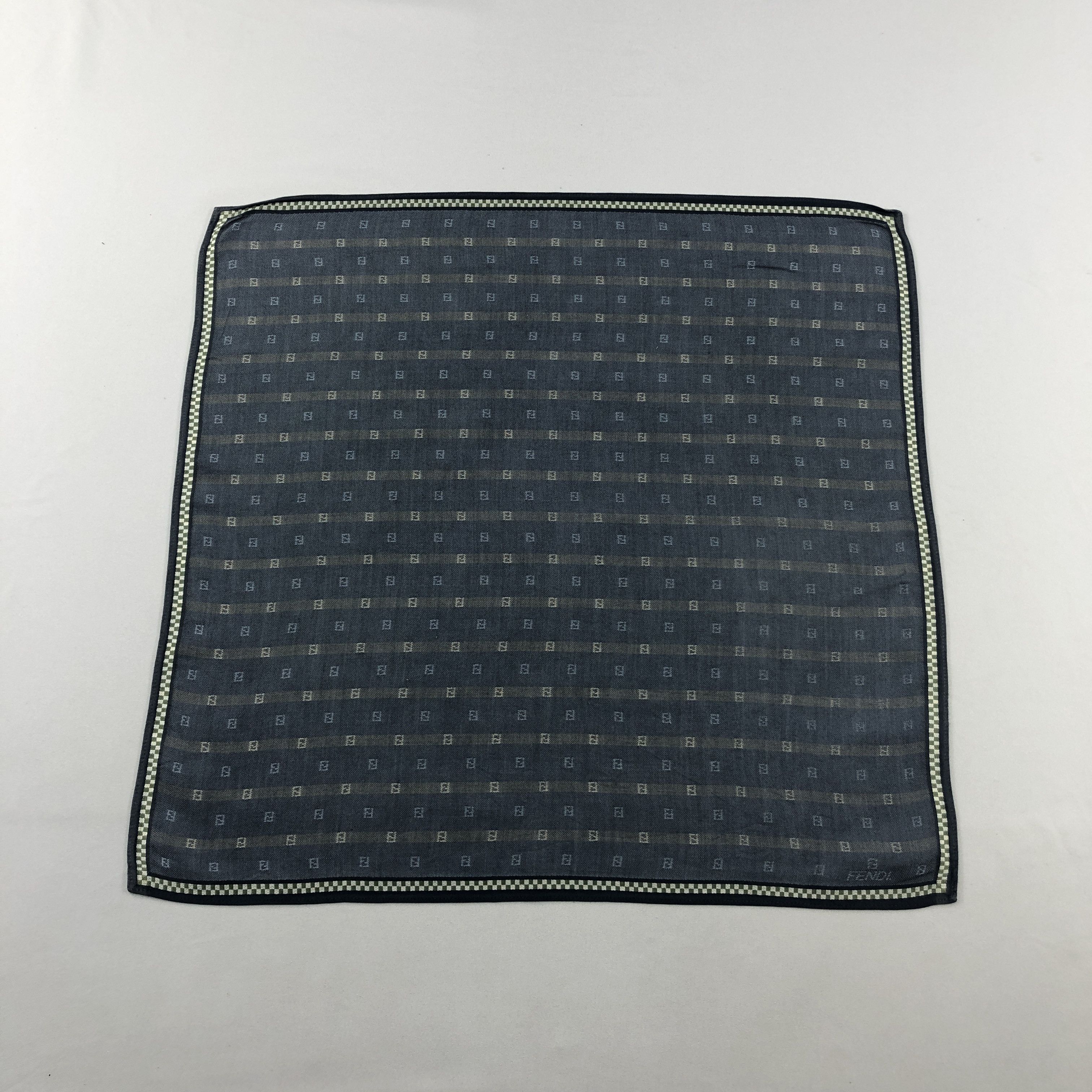 Japanese Brand Fendi Monogram Handkerchief Neckerchief Bandana H2877 Size ONE SIZE - 1 Thumbnail