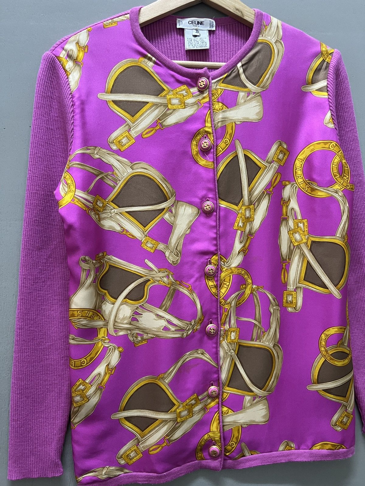 Celine Authentic Celine Chains Silk Shirt Size US XS / EU 42 / 0 - 2 Thumbnail