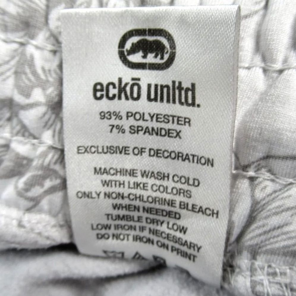 Ecko Unltd. VINTAGE ECKO UNLTD Pants Mens Small White Floral Pockets Elastic Drawstring Waist Jogger Size US 29 - 5 Thumbnail