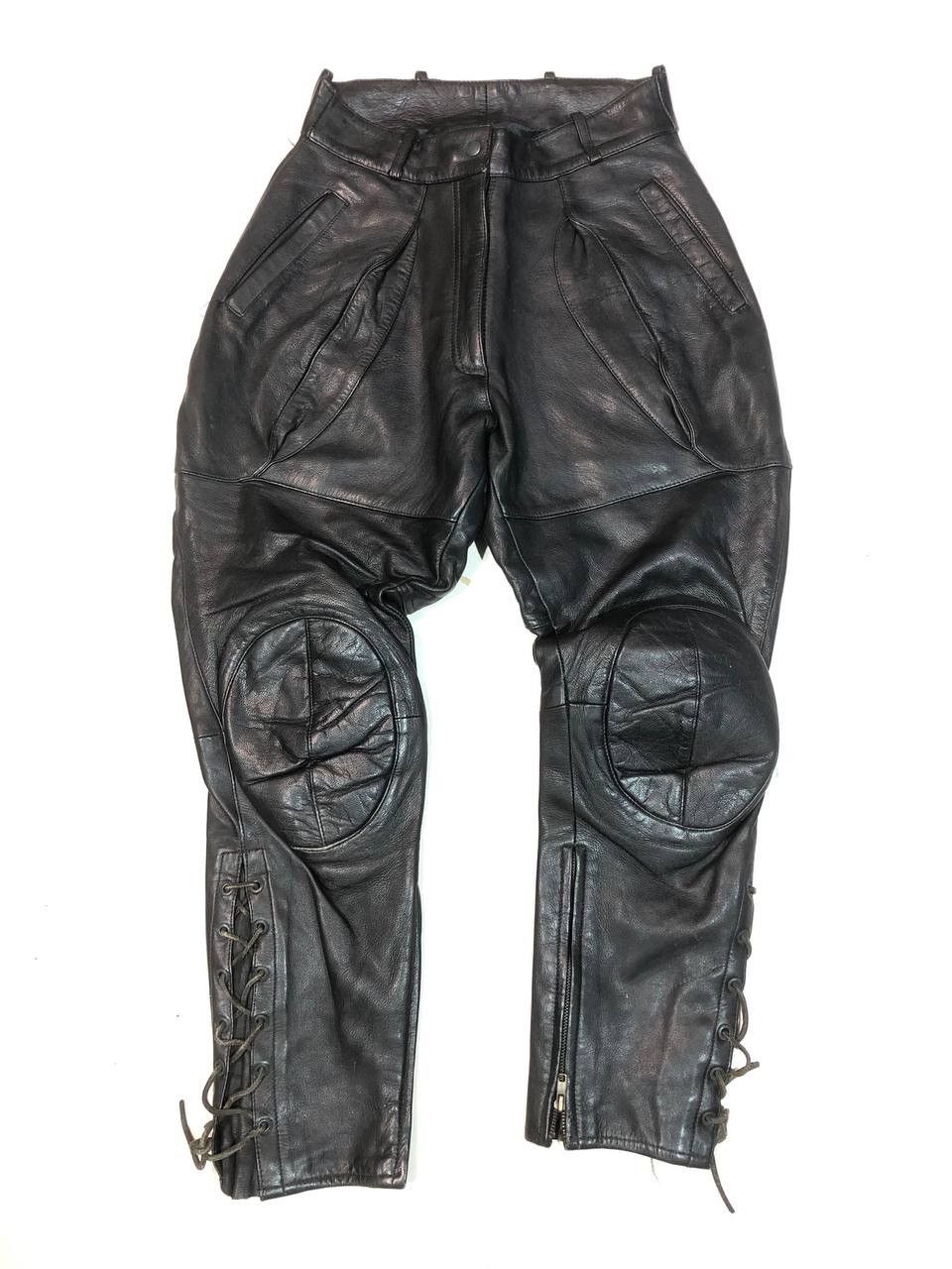 Vintage Rare Avangarde Racing Moto Biker Leather Pants