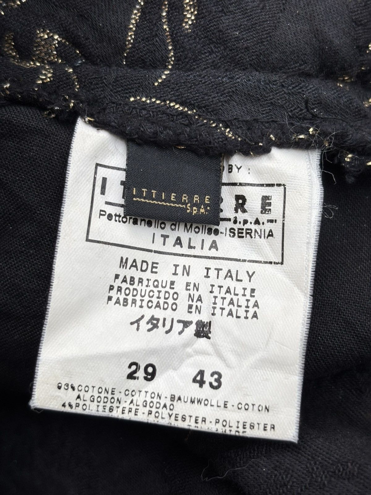 Roberto Cavalli Y2K Gold Glitter Denim Jeans Size 27" / US 4 / IT 40 - 10 Thumbnail