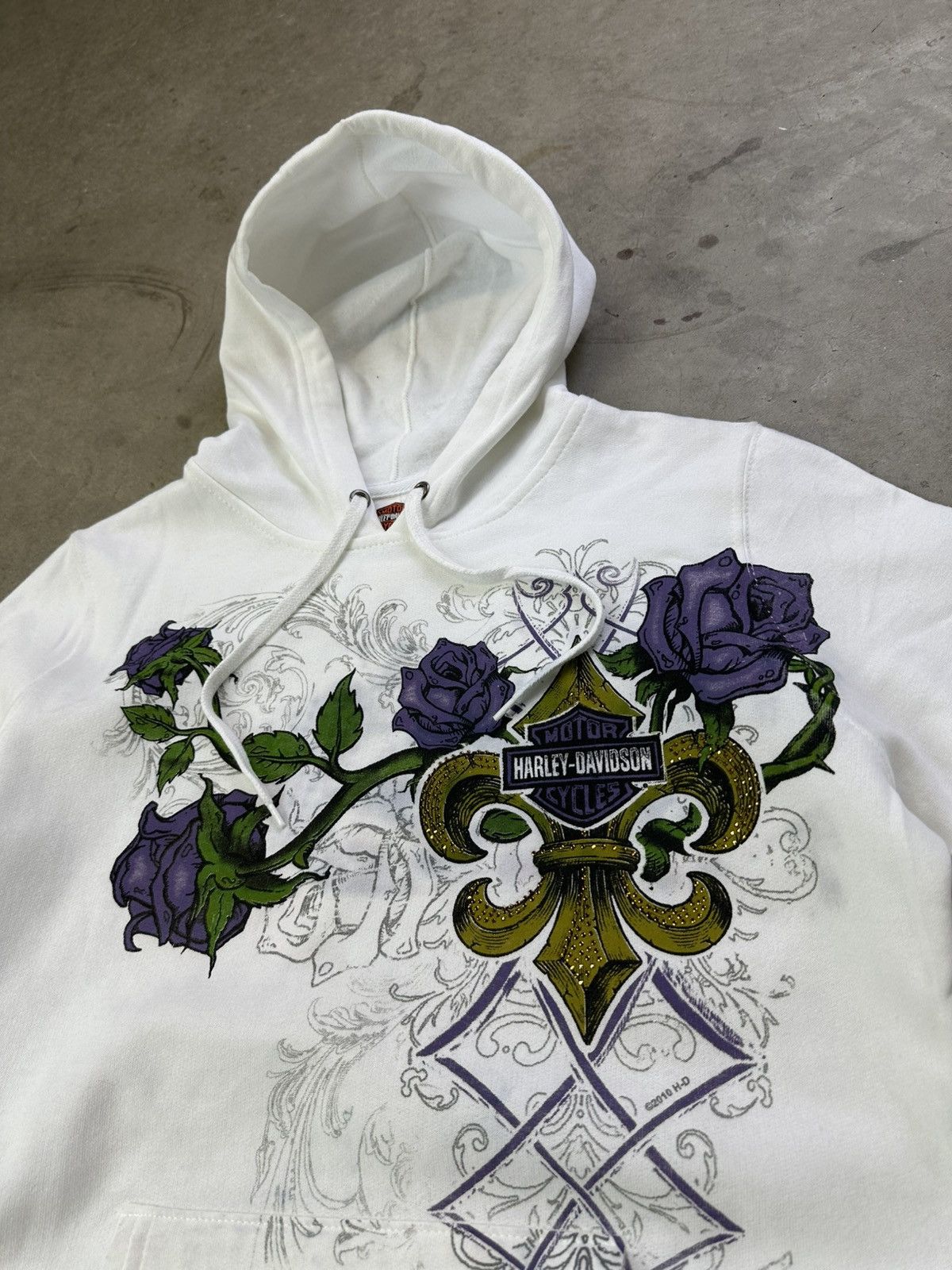 Harley Davidson Vintage Harley Davidson Hoodie Medium Ed Hardy Style Y2K Size M / US 6-8 / IT 42-44 - 4 Thumbnail