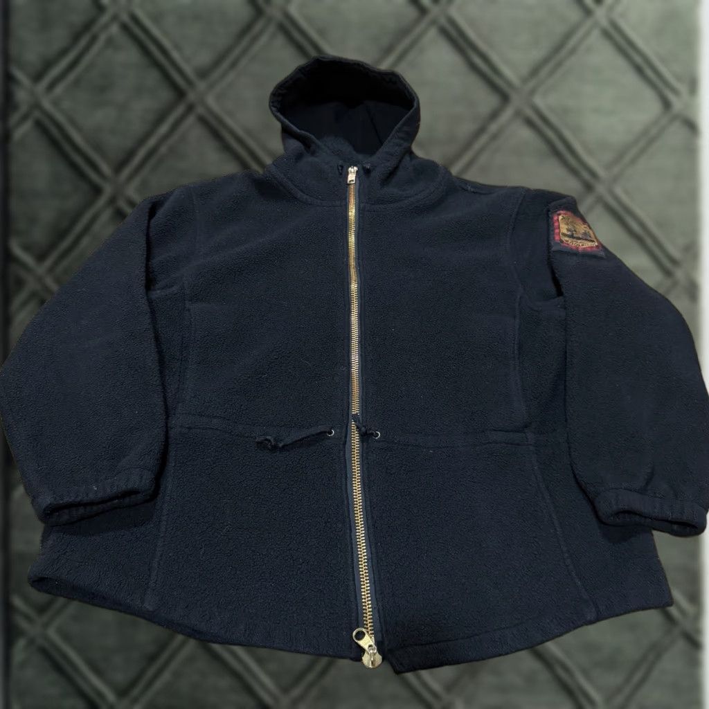 Vintage VINTAGE Woolrich Fleece Jacket Hooded Mens XL Black Full Zip Made in USA Shirt Jacket Mens XL Black Woolrich Fleece Full Zip USA Vintage Size US XL / EU 56 / 4 - 1 Thumbnail