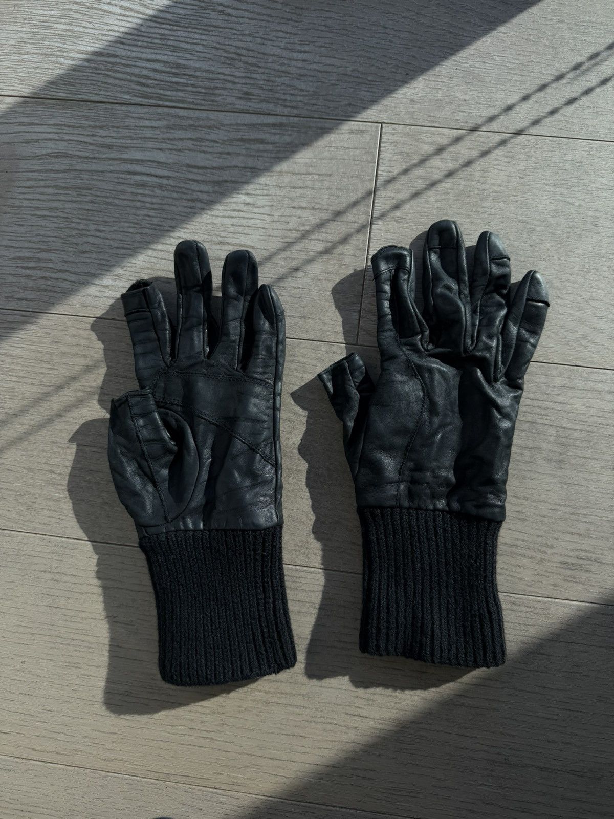 Rick Owens Rick Owens Leather Gloves Size ONE SIZE - 1 Thumbnail