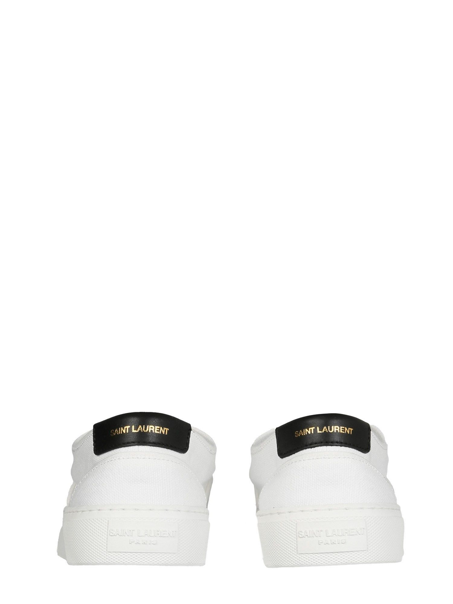 Saint Laurent Paris o1s1wg111024 Venice Sneakers In Canvas And Leather in White Size US 11 / IT 41 - 3 Thumbnail