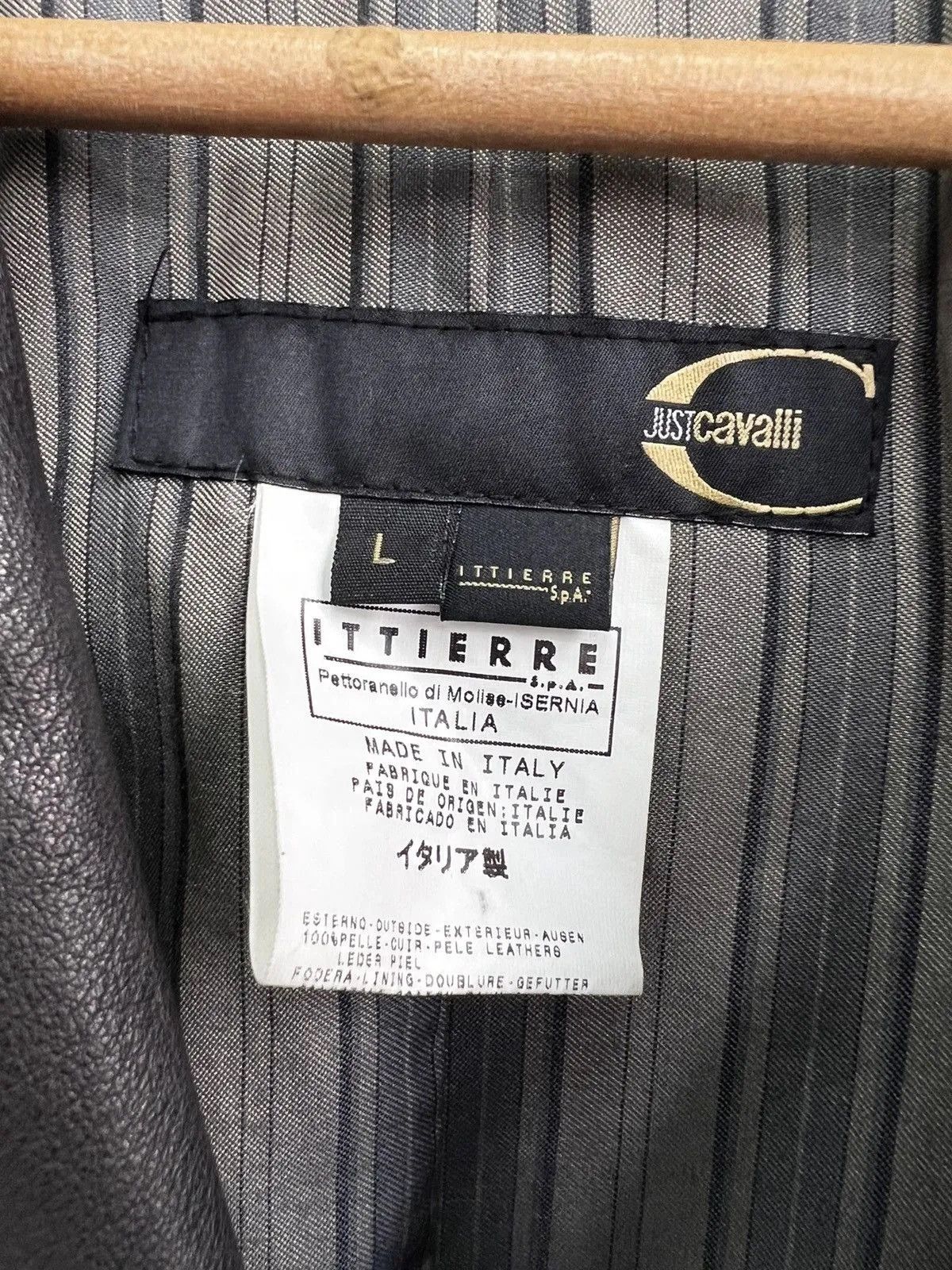 Roberto Cavalli Stitching Roberto Cavalli leather avant garde jacket blazer Size US L / EU 52-54 / 3 - 4 Thumbnail