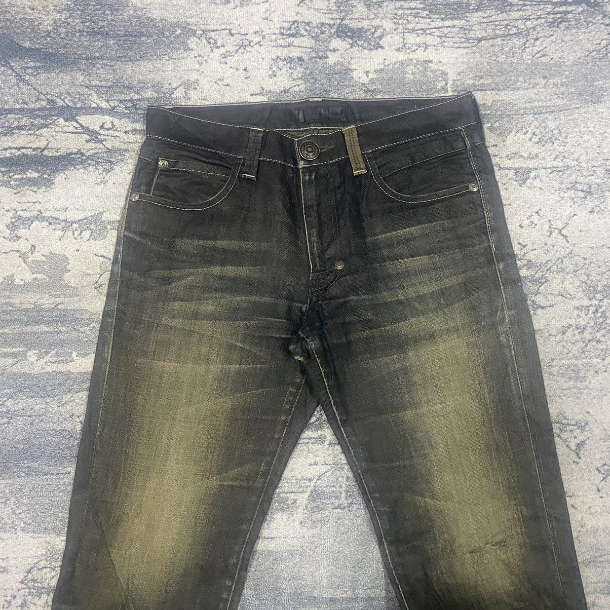 Japanese Brand Vintage Japan Back Number Black Label Mud Washed Denim Jeans Size US 32 / EU 48 - 4 Thumbnail