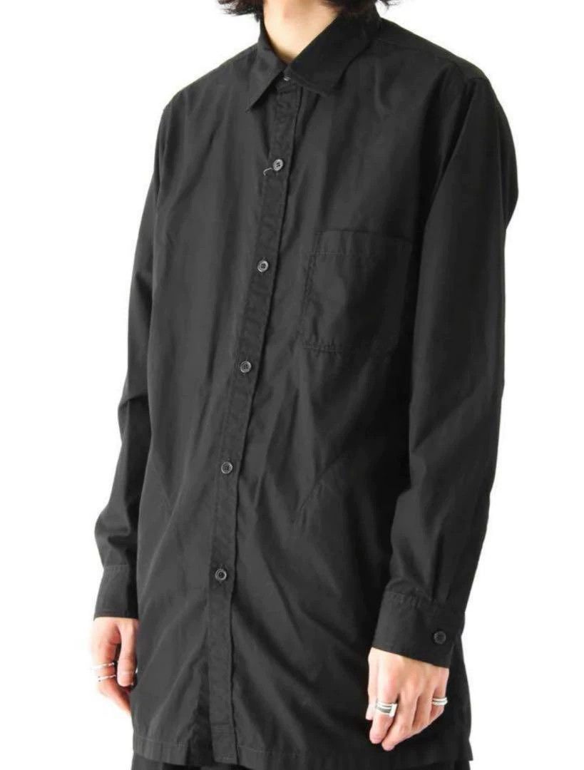 Yohji Yamamoto Yohji Yamamoto 17ss black shirt with front and back buttons Size US M / EU 48-50 / 2 - 3 Thumbnail