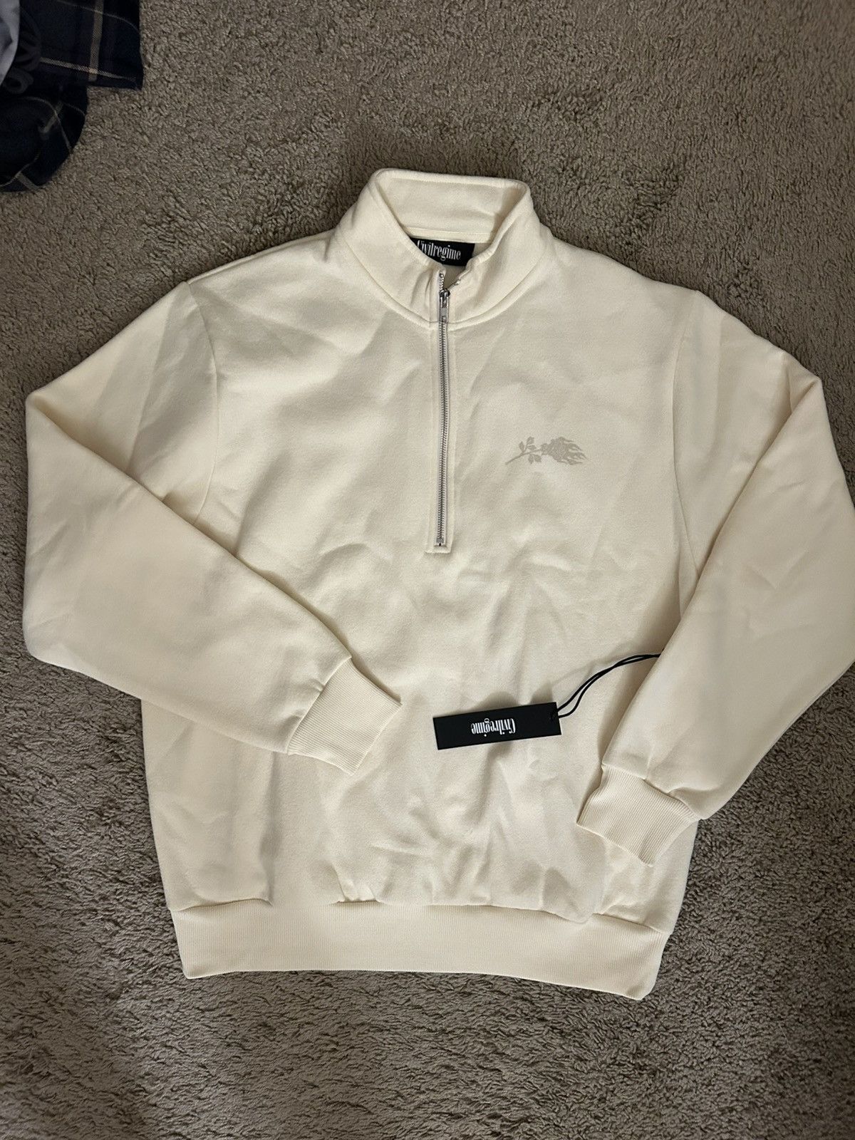 Civil Regime Civil Regime NWT Concrete Quarter Zip Fleece Crème Butter Size US L / EU 52-54 / 3 - 1 Thumbnail