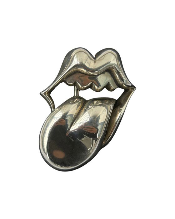 Boucle De Ceinture Style Chrome Hearts - Rolling Stones, Brodée Multicolore