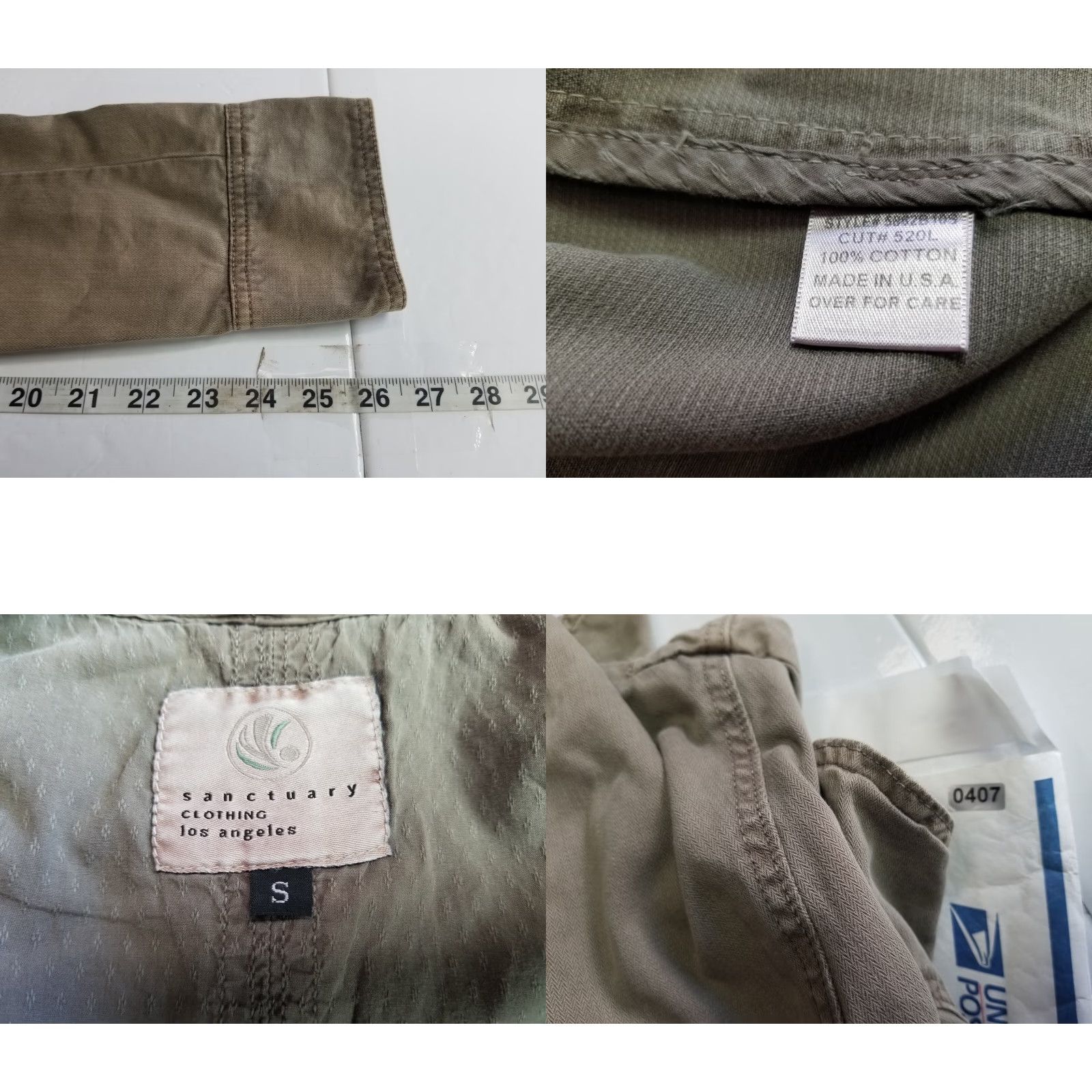 Sanctuary Sanctuary Denim Utility Jacket Shirt Women S Brown Khaki Button up Made In USA Size S / US 4 / IT 40 - 8 Thumbnail