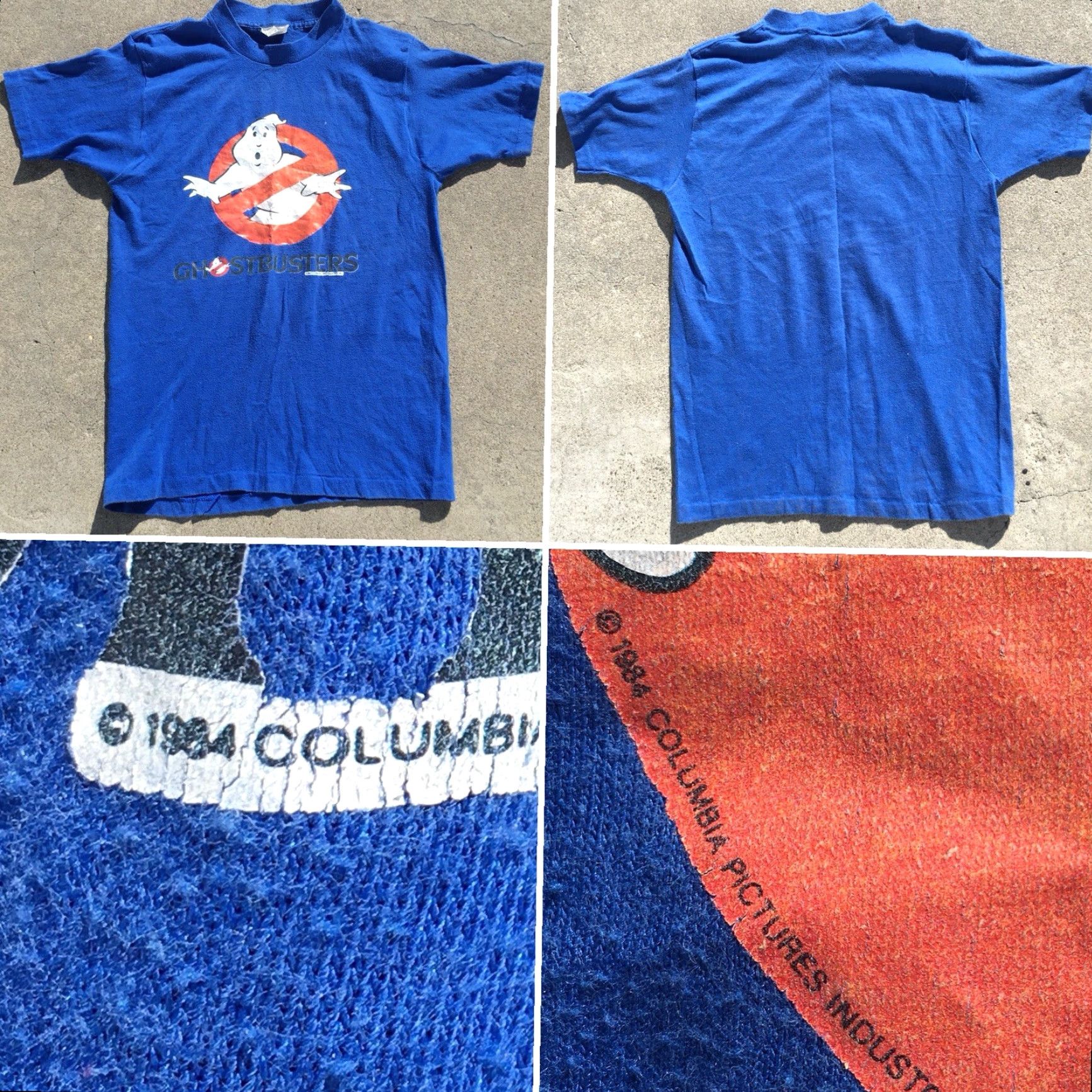 Vintage VINTAGE Ghostbusters T-Shirt Mens M Blue 1984 Bantam 80s 1980s Graphic Tee Short Sleeve Polycotton Size US M / EU 48-50 / 2 - 6 Thumbnail