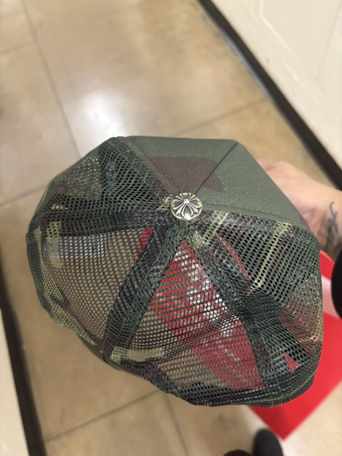 Chrome Hearts Chrome heart camo hollywood trucker hat Size ONE SIZE - 8 Thumbnail